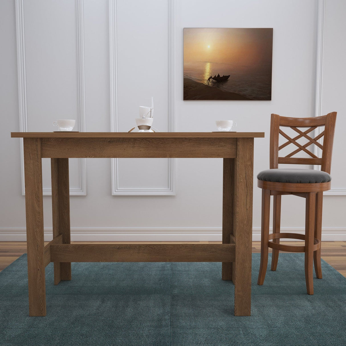 Masă dining Barra, Diverse culori, 120x60x93 cm - Caucasian oak | SKU: 801CMY2943 | Masă dining Barra, 120x60x93 cm, varianta Caucasian oak, produs pentru amenajarea locuinței, disponibil online în România la CasaMob