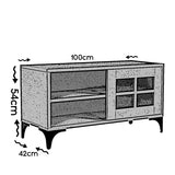 Comodă TV Revival 100, Diverse culori, 100x42x54 cm - Stejar | SKU: 801CMY3002 | Comodă TV Revival 100, 100x42x54 cm, varianta Stejar, produs pentru amenajarea locuinței, disponibil online în România la CasaMob