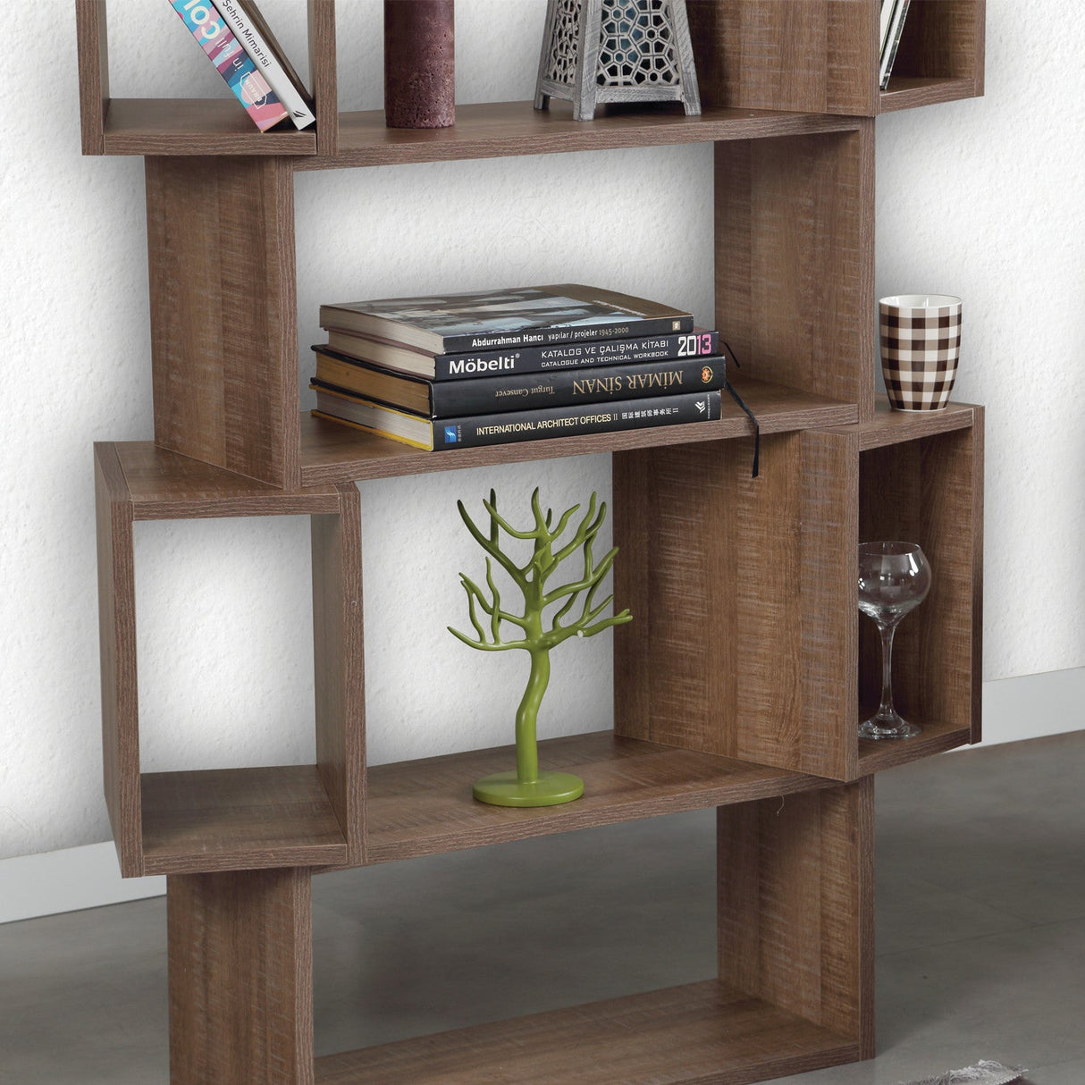 Bibliotecă Box, Diverse culori, 84x30x160 cm - Dark oak | SKU: 801CMY3603 | Bibliotecă Box, 84x30x160 cm, varianta Dark oak, produs pentru amenajarea locuinței, disponibil online în România la CasaMob