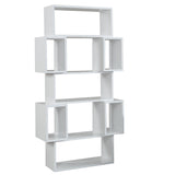 Bibliotecă Box - Shiny White, Alb, 84x30x160 cm