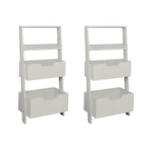 Bibliotecă Only Double, Alb, 59x35x120 cm