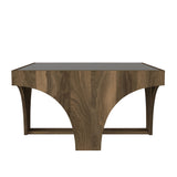 Măsuță de cafea Litus Camlı Orta Sehpa, Nuc - Antracit, 71x75x38 cm