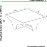 Măsuță de cafea Litus Camlı Orta Sehpa, Nuc - Antracit, 71x75x38 cm