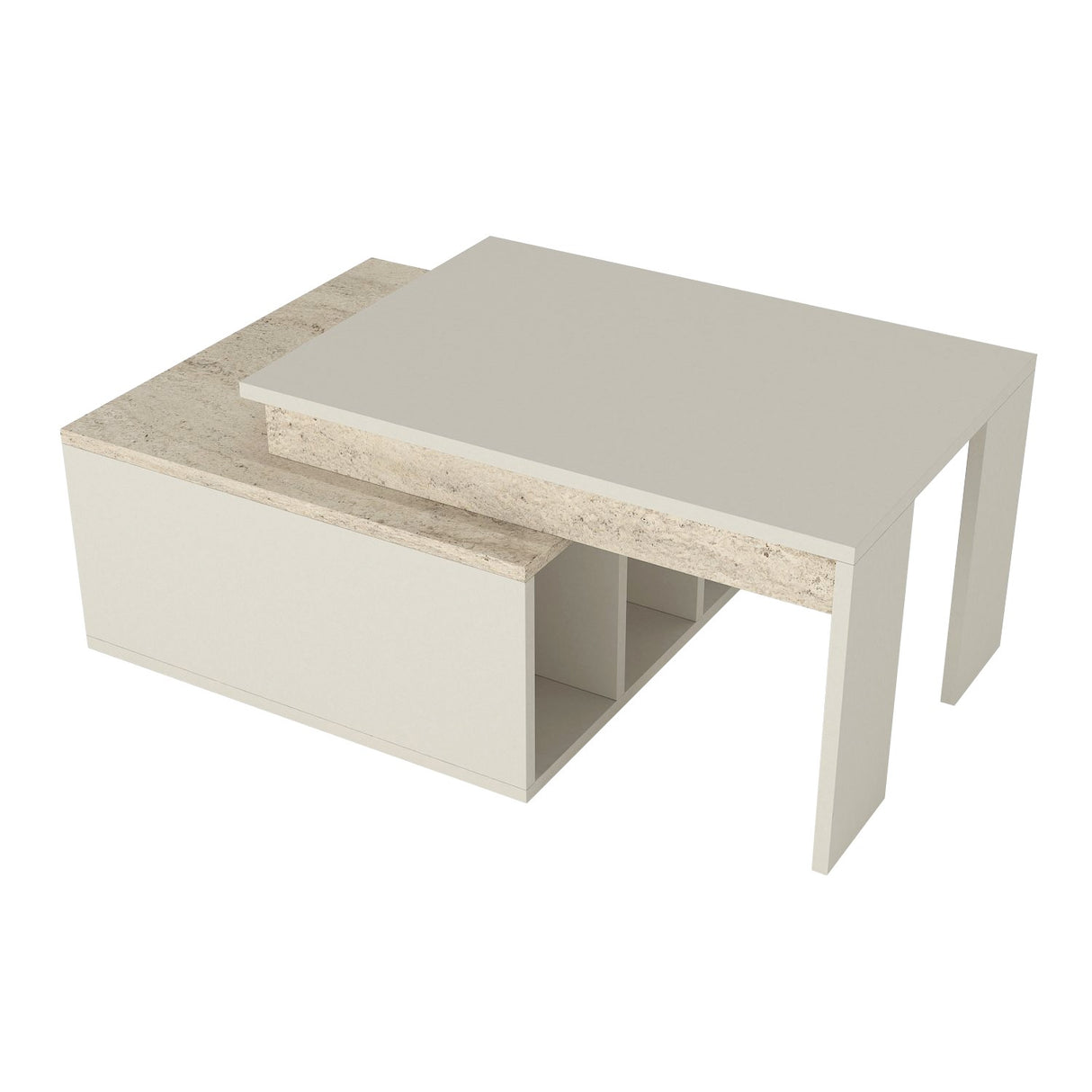 Măsuță de cafea Kolerado, Travertin - Sandstone, 90x60x37 cm