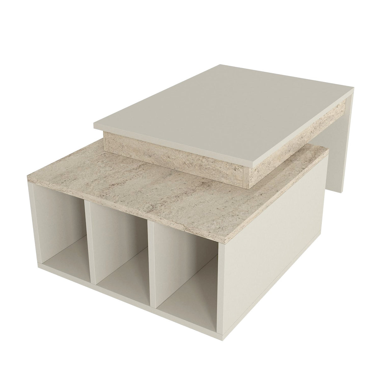 Măsuță de cafea Kolerado, Travertin - Sandstone, 90x60x37 cm