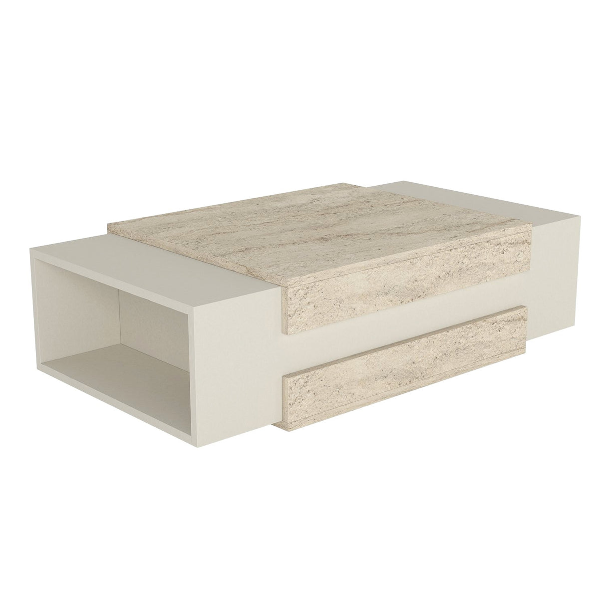 Măsuță de cafea Nora, Travertin - Sandstone, 110x57x31 cm