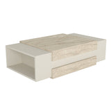 Măsuță de cafea Nora, Travertin - Sandstone, 110x57x31 cm