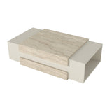 Măsuță de cafea Nora, Travertin - Sandstone, 110x57x31 cm