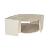 Măsuță de cafea Marble, Travertin - Sandstone, 75x75x40 cm