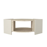 Măsuță de cafea Marble, Travertin - Sandstone, 75x75x40 cm