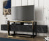 Negru - Auriu | SKU: 804TRH3054 | Comodă TV Bianco, 160x46x50 cm, varianta Negru - Auriu, produs pentru amenajarea locuinței, disponibil online în România la CasaMob