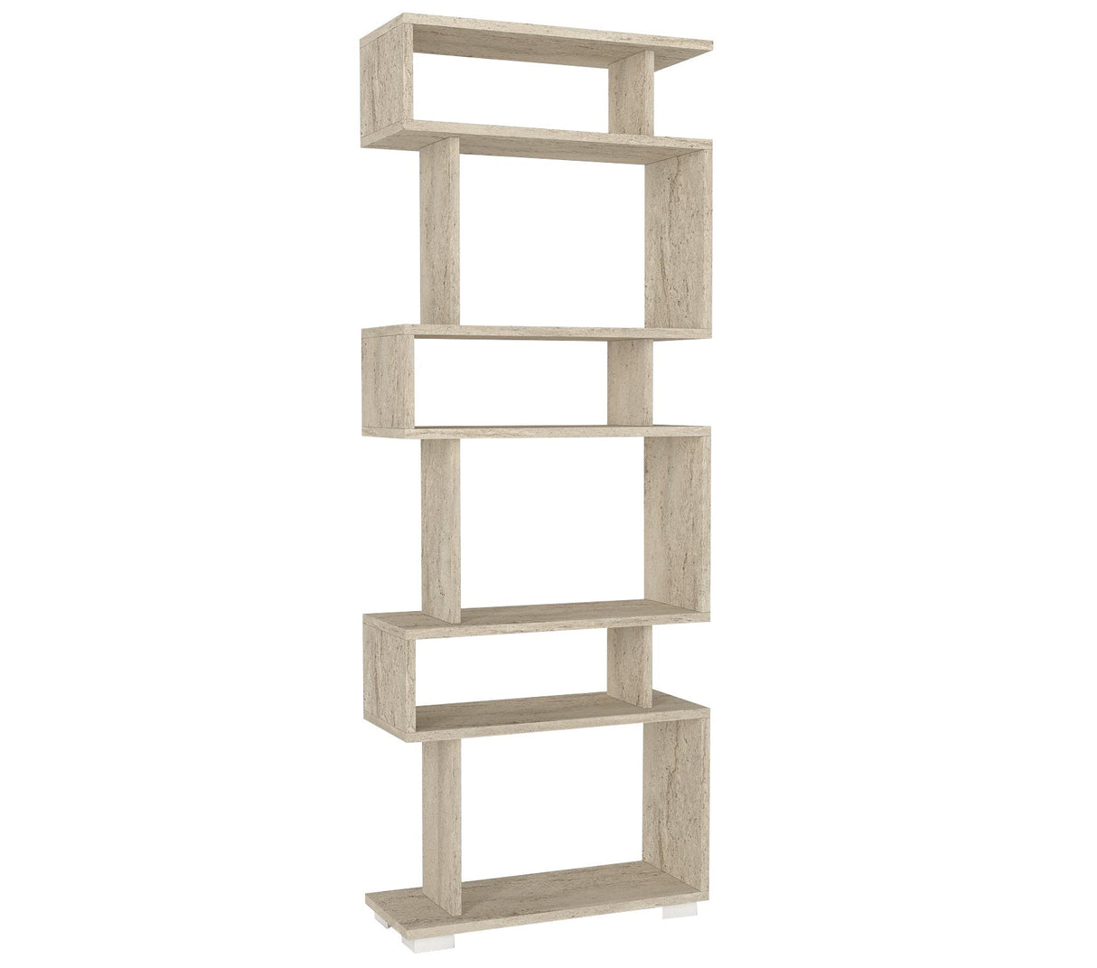Bibliotecă Blok, Diverse culori, 60x20x165 cm - Travertin | SKU: 804TRH3629 | Bibliotecă Blok, 60x20x165 cm, varianta Travertin, produs pentru amenajarea locuinței, disponibil online în România la CasaMob
