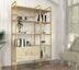 Bibliotecă Santana, Travertin - Auriu, 120x39x180 cm, SKU 804TRH3630, imagine 2