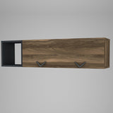 Birou Bumerang, Nuc - Antracit, 120x60x114 cm