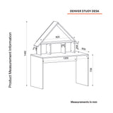 Birou Denver, Antracit, 120x60x74 cm