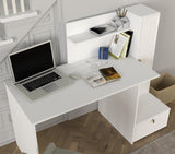 Birou Shellon, Alb, 143x60x116 cm
