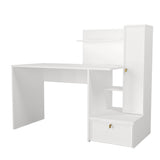 Birou Shellon, Alb, 143x60x116 cm