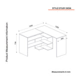 Birou Stylo, Diverse culori, 120x120x74 cm - Alb | SKU: 804TRH3817 | Birou Stylo, 120x120x74 cm, varianta Alb, produs pentru amenajarea locuinței, disponibil online în România la CasaMob