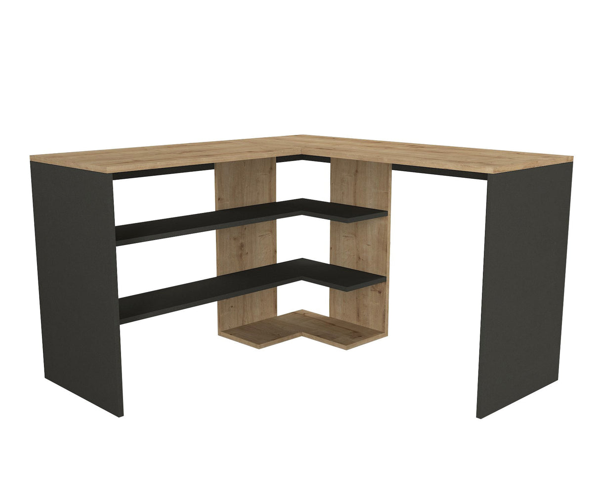 Birou Stylo, Diverse culori, 120x120x74 cm - Sapphire - Antracit | SKU: 804TRH3818 | Birou Stylo, 120x120x74 cm, varianta Sapphire - Antracit, produs pentru amenajarea locuinței, disponibil online în România la CasaMob