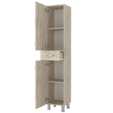 Dulap de baie Selin 2 Doors 1 Drawer, Travertin, 35x31x179 cm