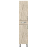 Dulap de baie Selin 2 Doors 1 Drawer, Travertin, 35x31x179 cm