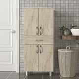 Dulap de baie Arizona 4 Doors, Travertin, 59x32x140 cm