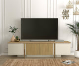 Comodă TV Sion, Crem - Nuc, 180x35x45 cm