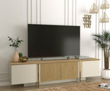 Comodă TV Sion, Crem - Nuc, 180x35x45 cm