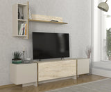 Comodă TV Veyron, Travertin - Sandstone, 180x32x45 cm