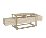 Comodă TV Bianco, Diverse culori, 160x46x50 cm - Travertin | SKU: 804TRH4920 | Comodă TV Bianco, 160x46x50 cm, varianta Travertin, produs pentru amenajarea locuinței, disponibil online în România la CasaMob