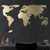 Decoratiune de perete Metal World Map Silhouette - Gold, Aur, 120x1x60 cm, SKU 805BSG1091