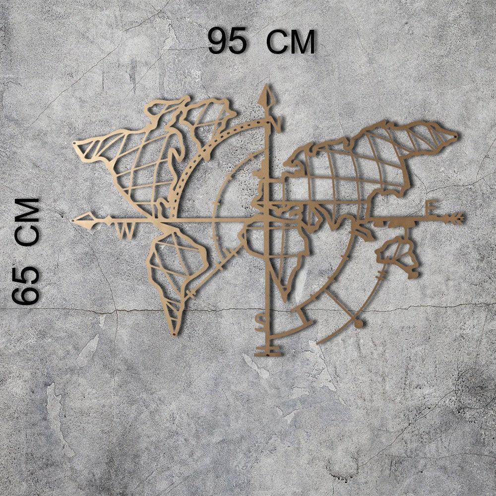 Decoratiune de perete Metal Tanelorn, Aur, 95x0x65 cm