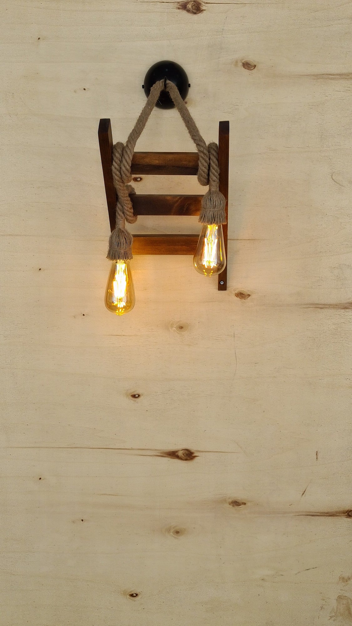 Aplică de perete Merdiven Halat Aplik, Nuc, 45x25x23 cm
