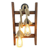 Aplică de perete Merdiven Halat Aplik, Nuc, 45x25x23 cm