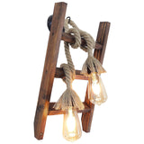 Aplică de perete Merdiven Halat Aplik, Nuc, 45x25x23 cm