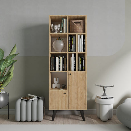 Bibliotecă Kiato, Stejar, 60x30x170 cm
