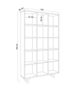 Bibliotecă Zipa, Travertin, 100x25x184 cm