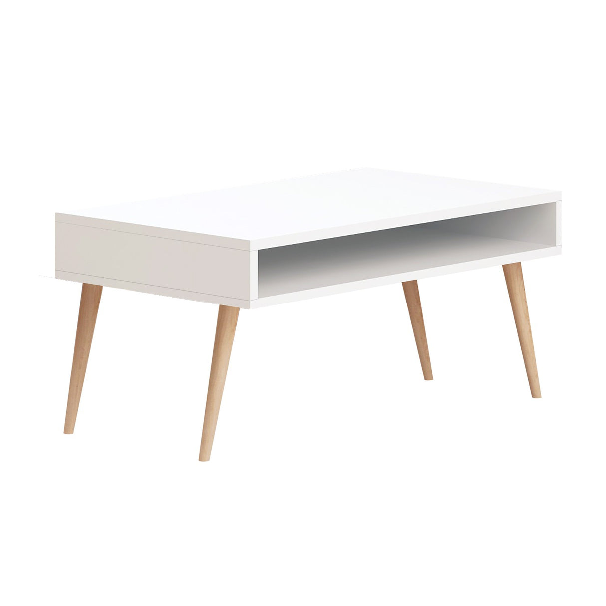Măsuță de cafea Via, Alb, 80x45x54 cm