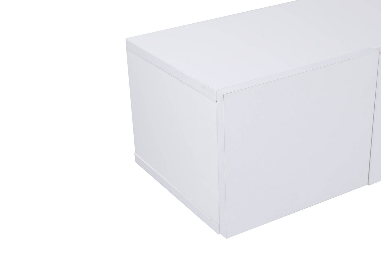 Comodă TV Wagna, Alb, 180x25x30 cm