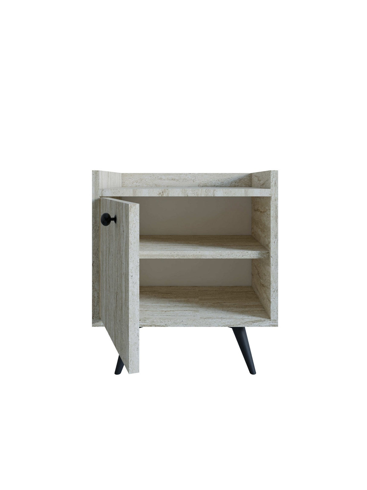 Noptieră Dopo, Diverse culori, 50x40x55 cm - Travertin | SKU: 811MDD3441 | Noptieră Dopo, 50x40x55 cm, varianta Travertin, produs pentru amenajarea locuinței, disponibil online în România la CasaMob