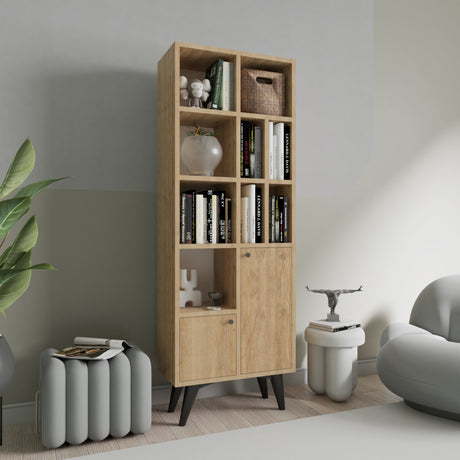 Bibliotecă Kiato, Stejar, 60x30x170 cm