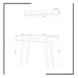Birou Ballony cu raft, Alb, 90 x 84 x 60 cm