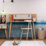 Birou Soojin, Stejar - Alb, 120x60x107 cm