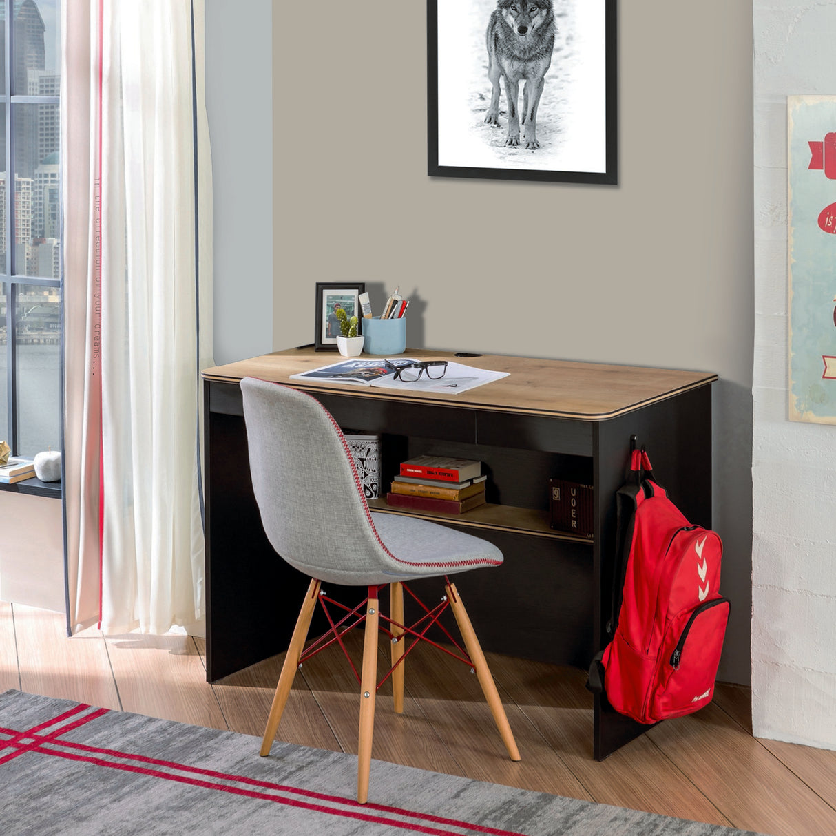 Birou Black Small, Multicolor, 110x58x75 cm
