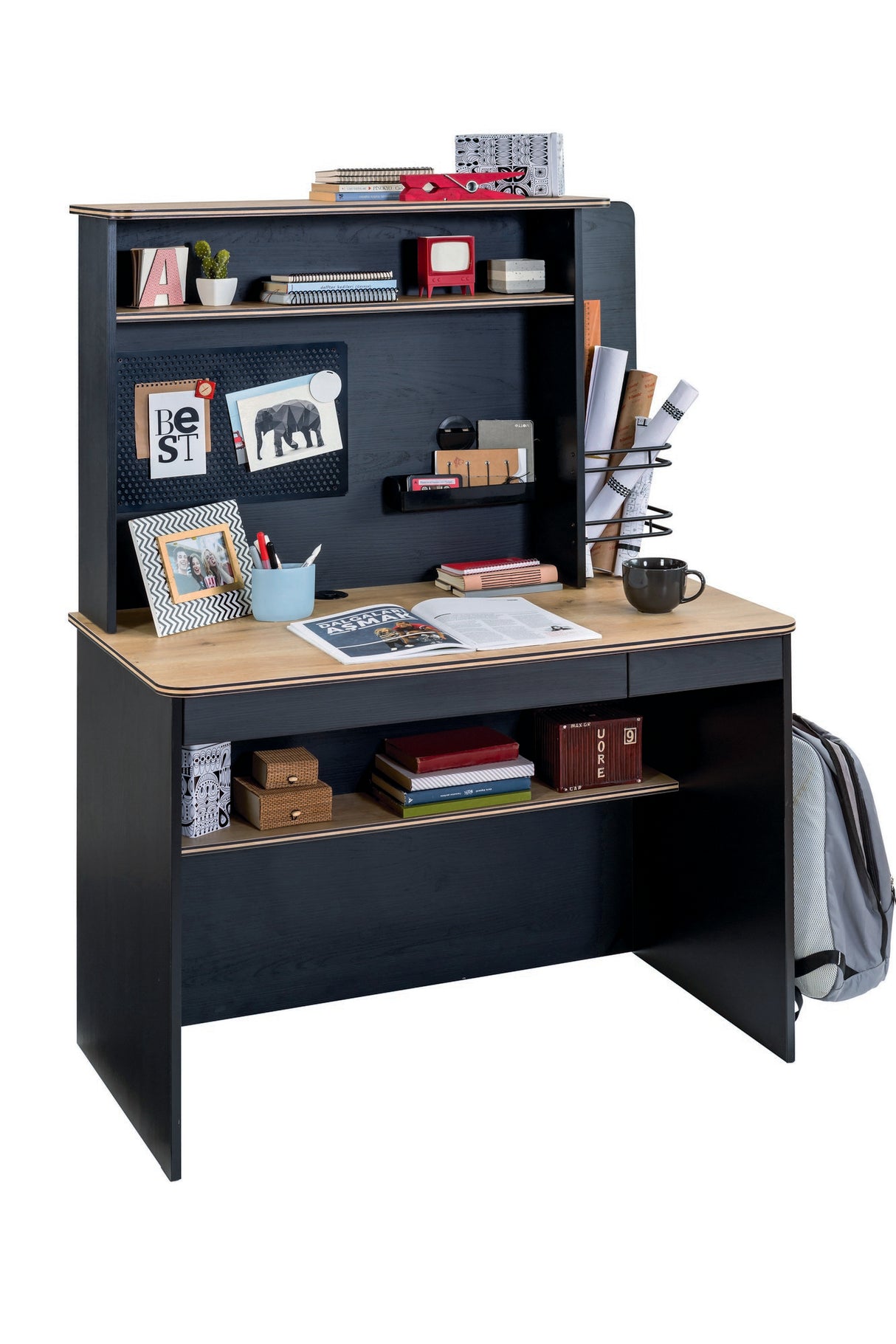 Birou Black Small, Multicolor, 110x58x75 cm
