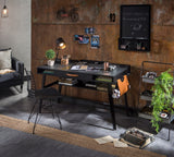 Birou Dark Metal, Multicolor, 134x62x80 cm