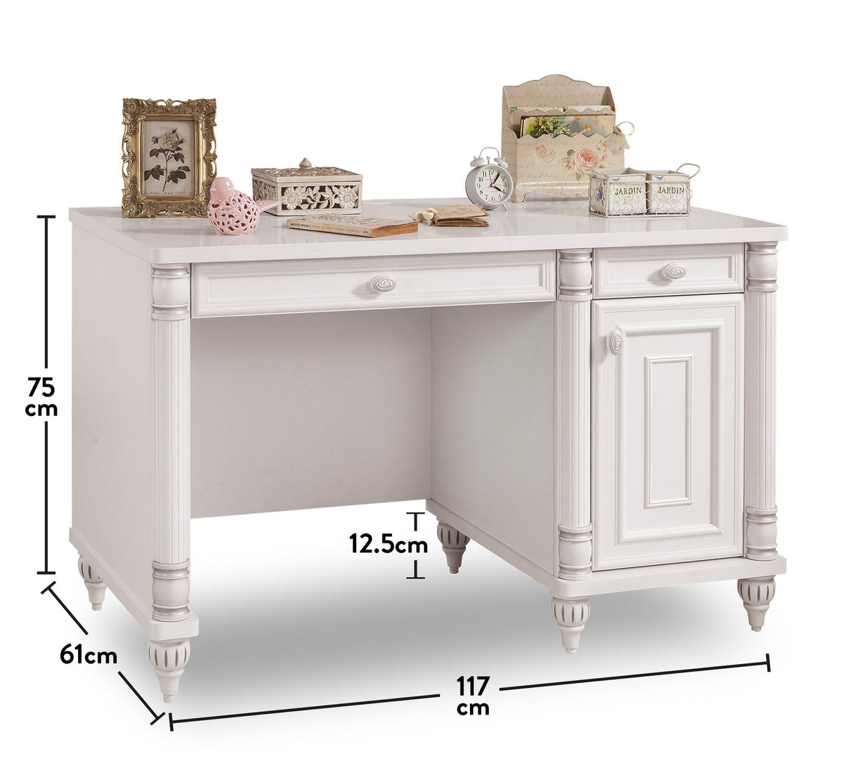 Birou Romantic, Multicolor, 117x61x75 cm