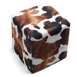 Taburet Milky, Maro - Alb, 40x40x40 cm