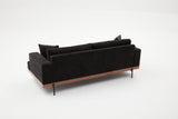 Canapea fixă 3 locuri Liva - Anthracite, Copper, Antracit - Negru, 227x76x94 cm