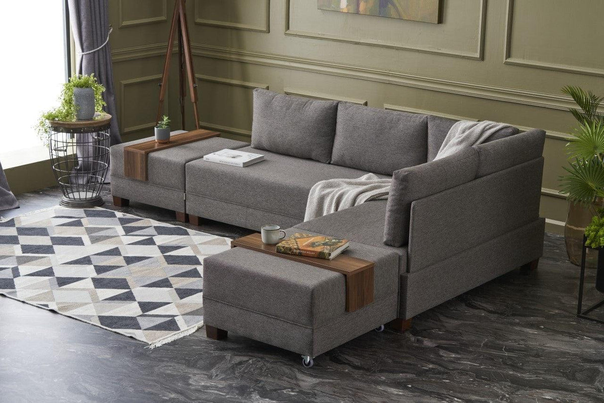 Canapea extensibilă de colț Fly, 1 piesă, Dreapta, Diverse culori, 210x280x70 cm - Maro | SKU: 825BLC1004 | Canapea extensibilă de colț Fly, 1 piesă, Dreapta, 210x280x70 cm, varianta Maro, produs pentru amenajarea locuinței, disponibil online în România la CasaMob